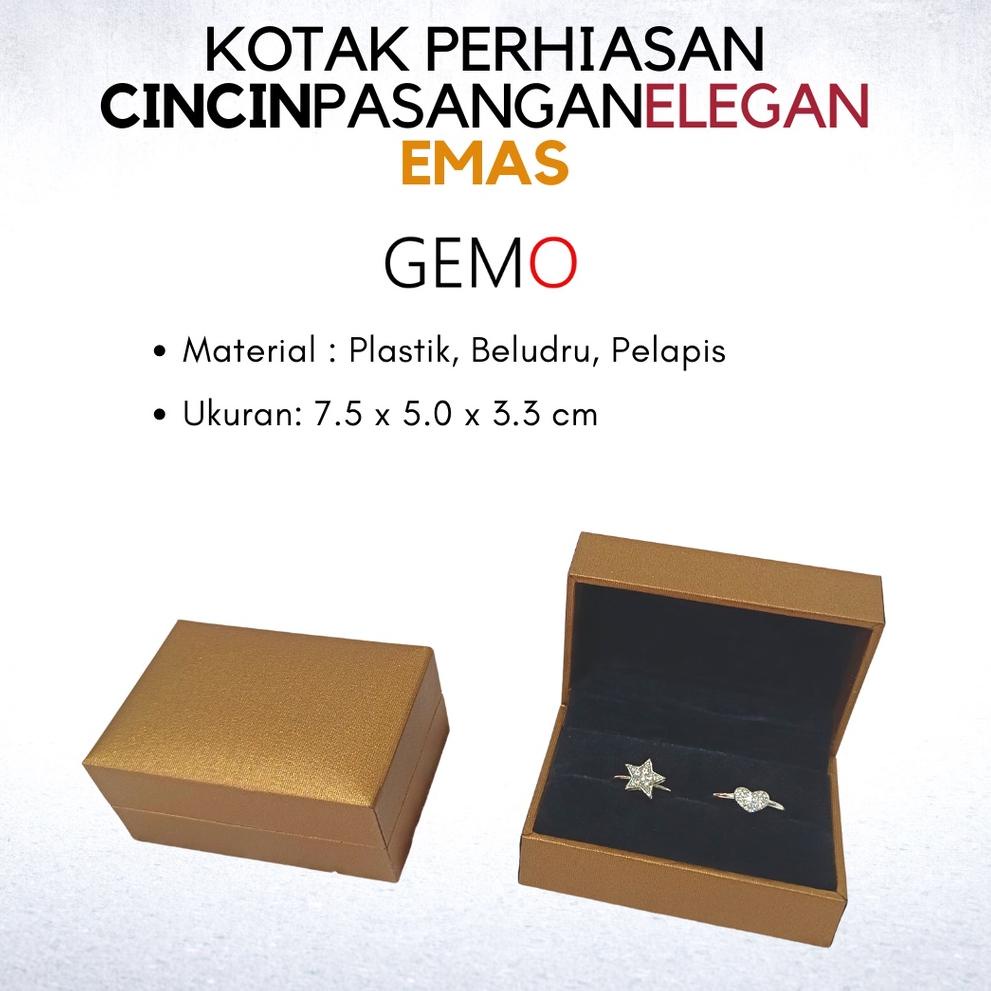 [ED7NM6460] Kotak Perhiasan Elegan Emas Set , Box Cincin, Kalung, Gelang, Anting, Liontin, Tempat Je