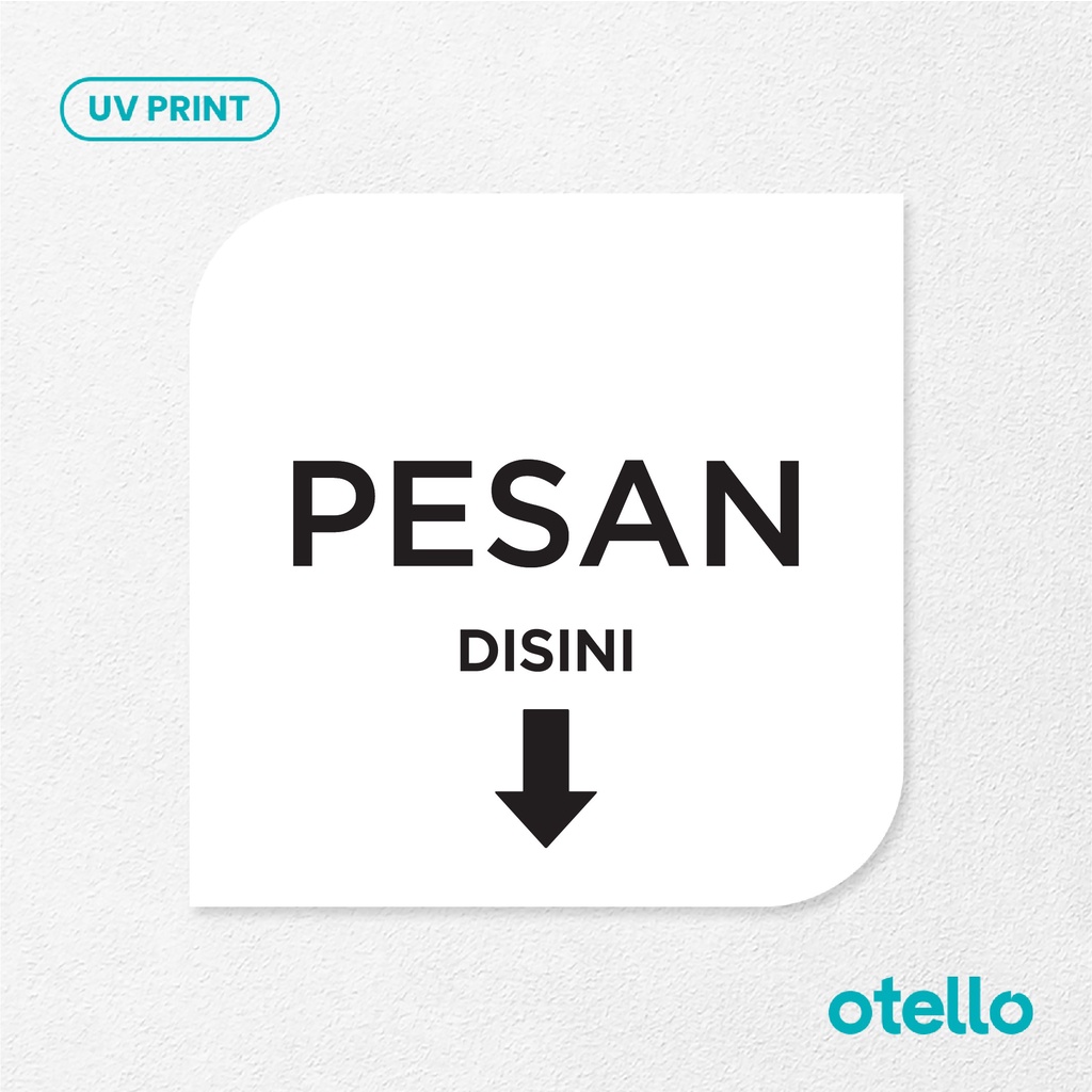 Pesan Disni Sign Board Akrilik Tempel Dinding Papan Acrylic Restoran Dinding Petunjuk Toko Cafe