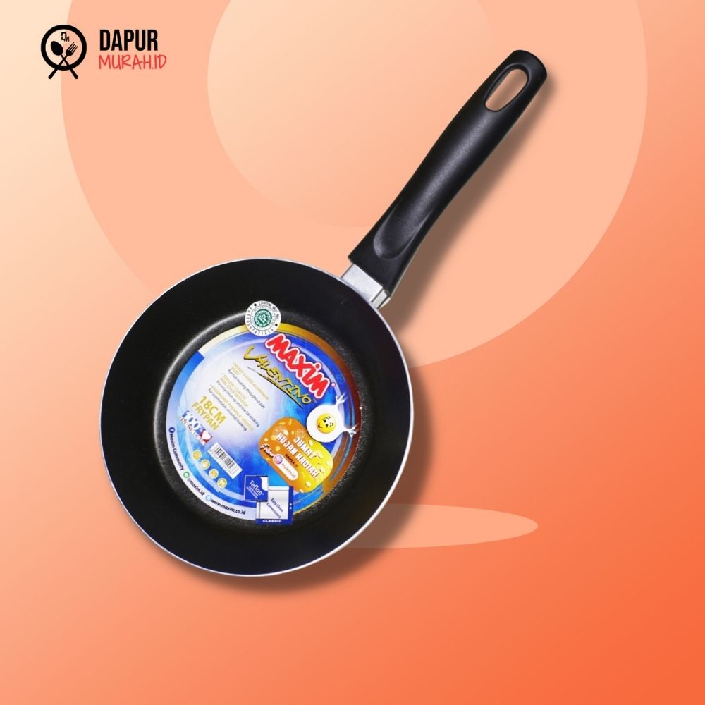 Frypan Teflon Wajan Teflon Anti Lengket Maxim Valentino 18CM Penggorengan Serbaguna