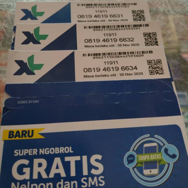 Kartu Baru XL Axiata MASA AKTIF 6 Bulan