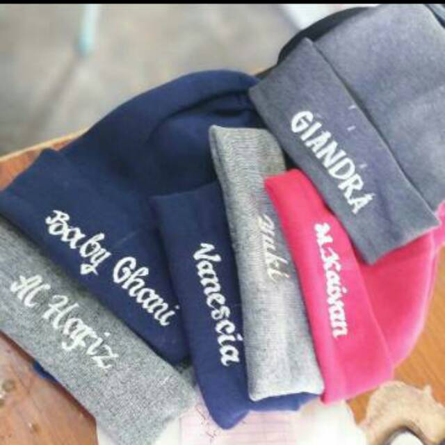 Kupluk Rajut Nama / Topi Rajut Nama Anak dan Dewasa / ciet anak nama