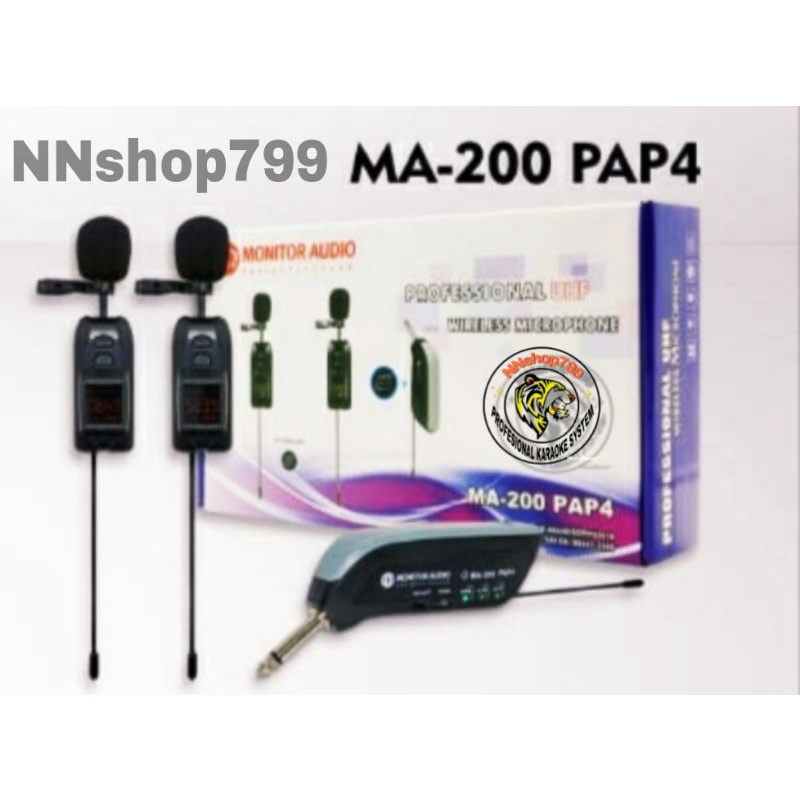Mic Wireless jepit/kancing Monitor Audio MA-200 PAP4 Mic imam