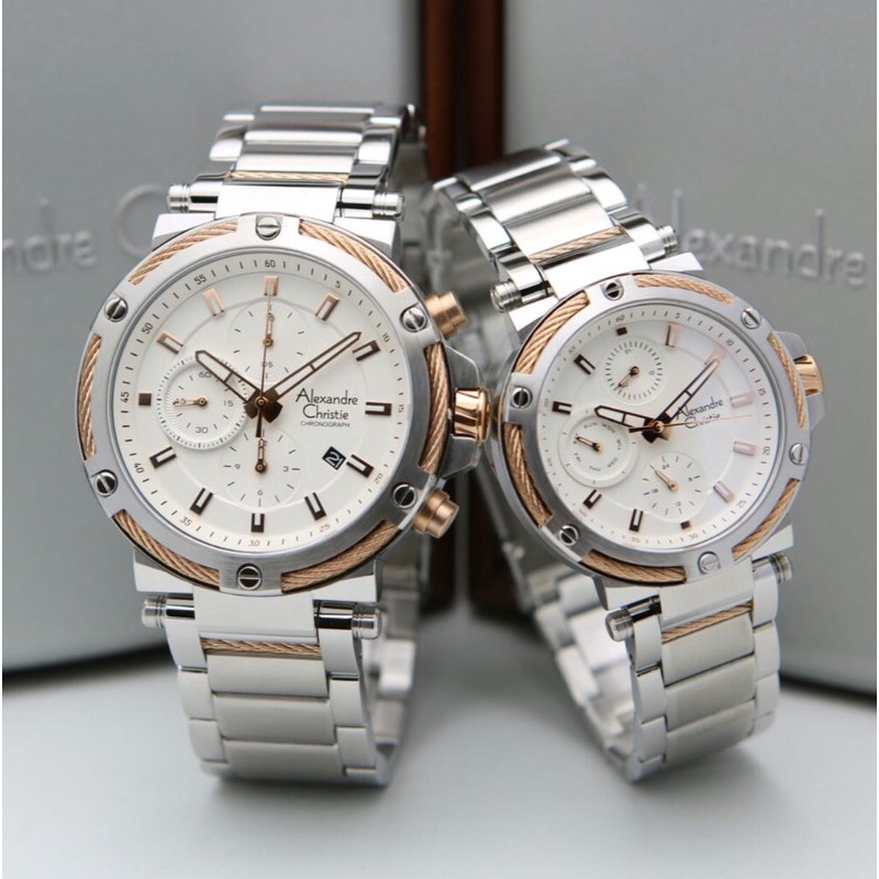 Jam Tangan Couple Alexandre Christie AC 6561 Original