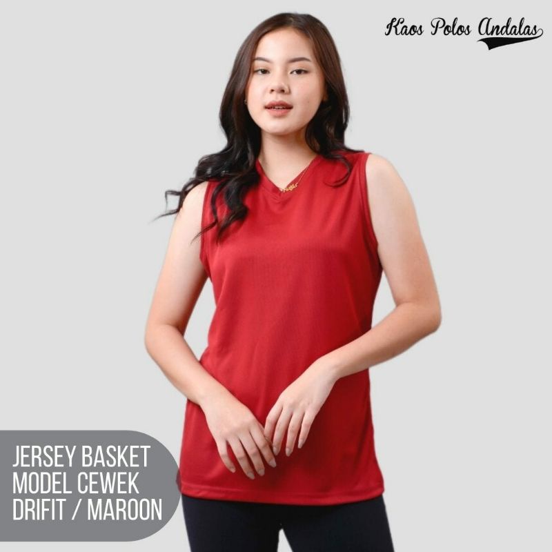 Jersey basket polos cewek baju olahraga wanita polos bahan drifit