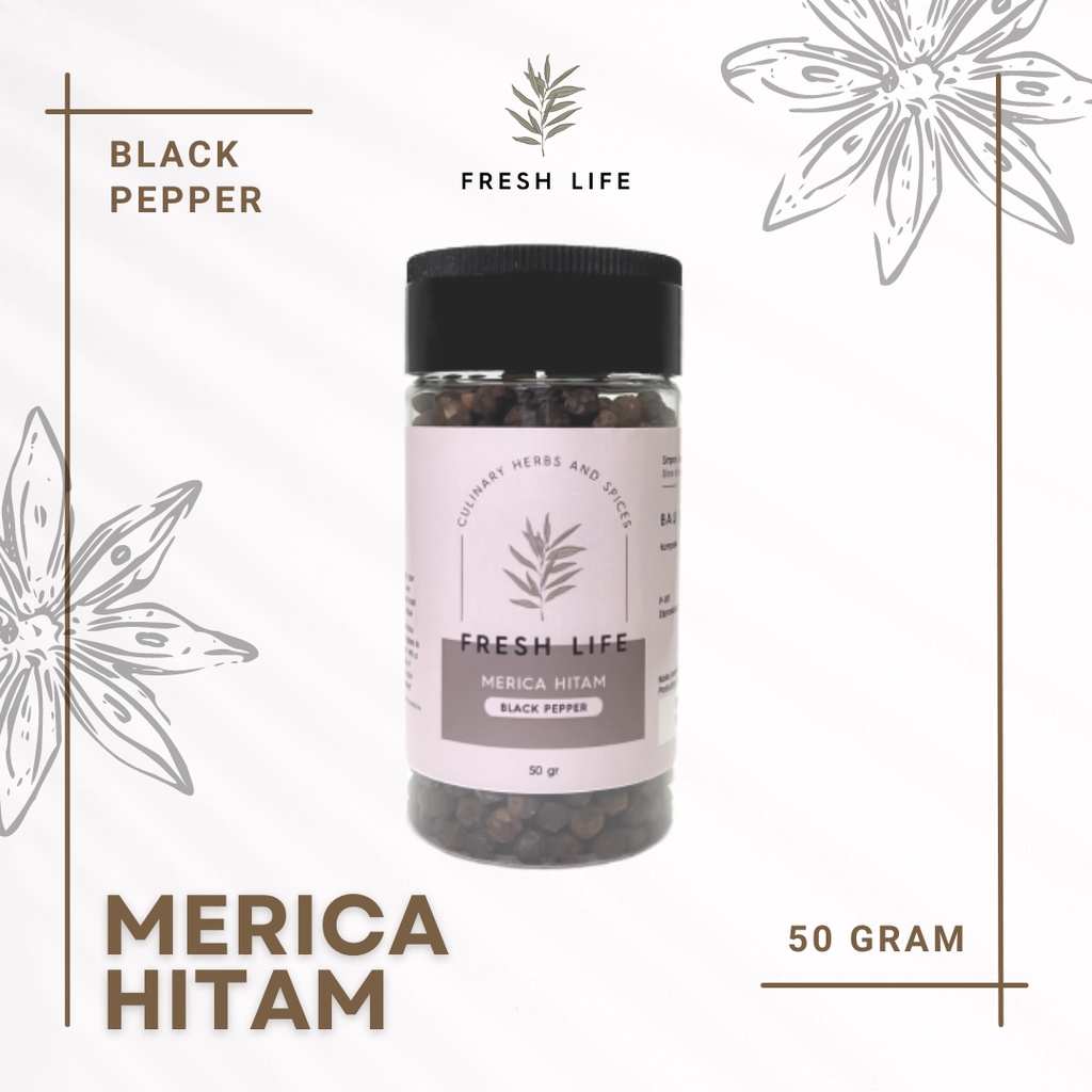 

Merica Hitam Biji / Bubuk / Pecah (Whole / Ground / Cracked Black Pepper) Fresh Life