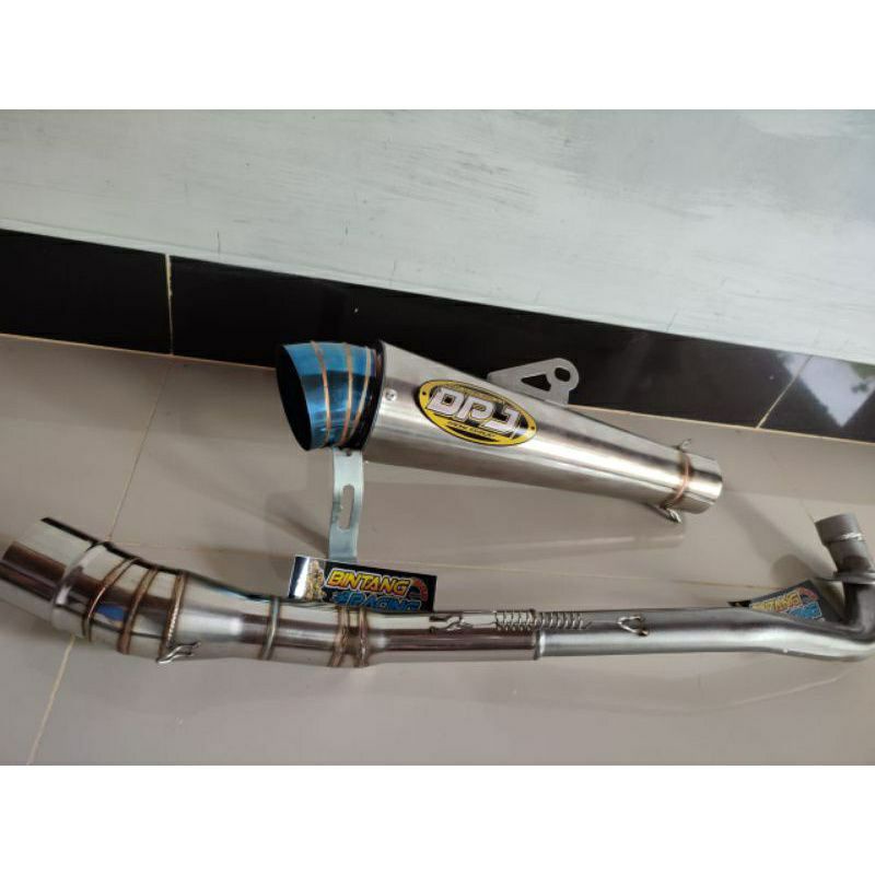 knalpot dpj jigsauw bluemoon buat motor vega jupiter supra c70 smash selincer saja juga bisa