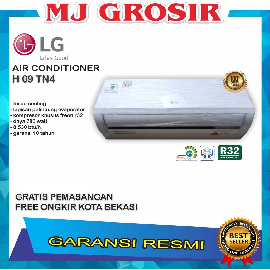 AC LG H 09 TN4 1 PK H09TN4 + PASANG R32 NEW HERCULES