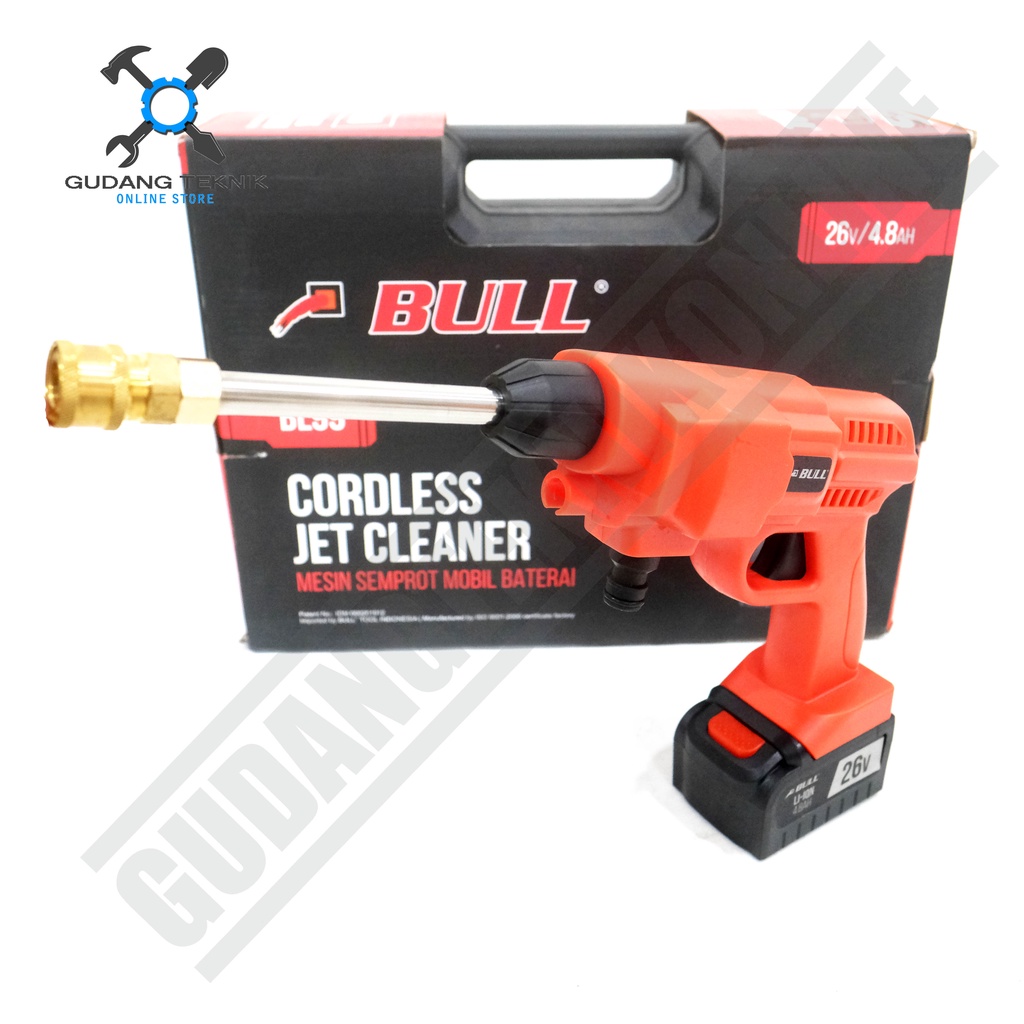 Jet Cleaner CORDLESS BULL BL99 26V / Mesin Cuci Motor Mobil BATERAI BL 99 BULL