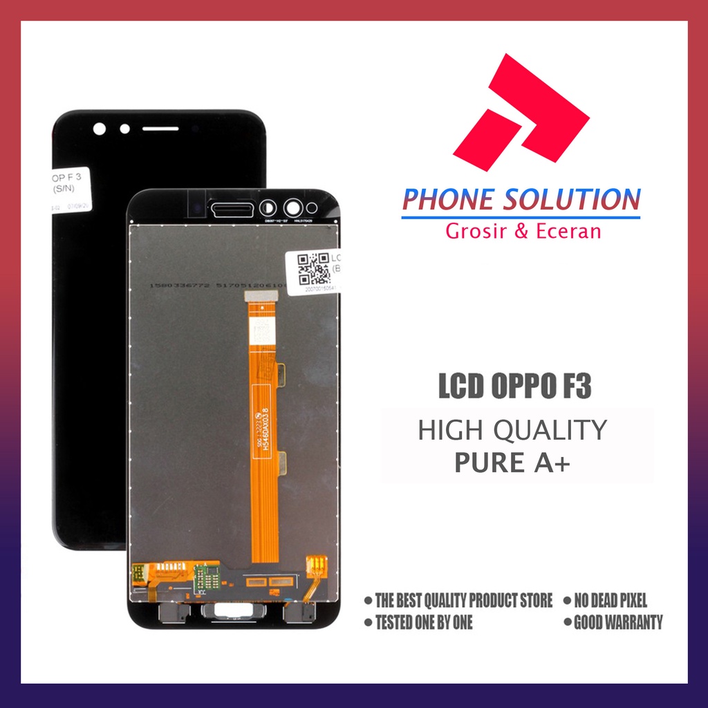 LCD Oppo F3 Fullset Touchscreen - Parts Kompatibel Dengan Produk Oppo // Supplier LCD Oppo F3 - Garansi 1 Bulan