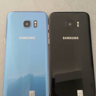 Samsung Galaxy S7 Edge blue n black normal 4G aman minus