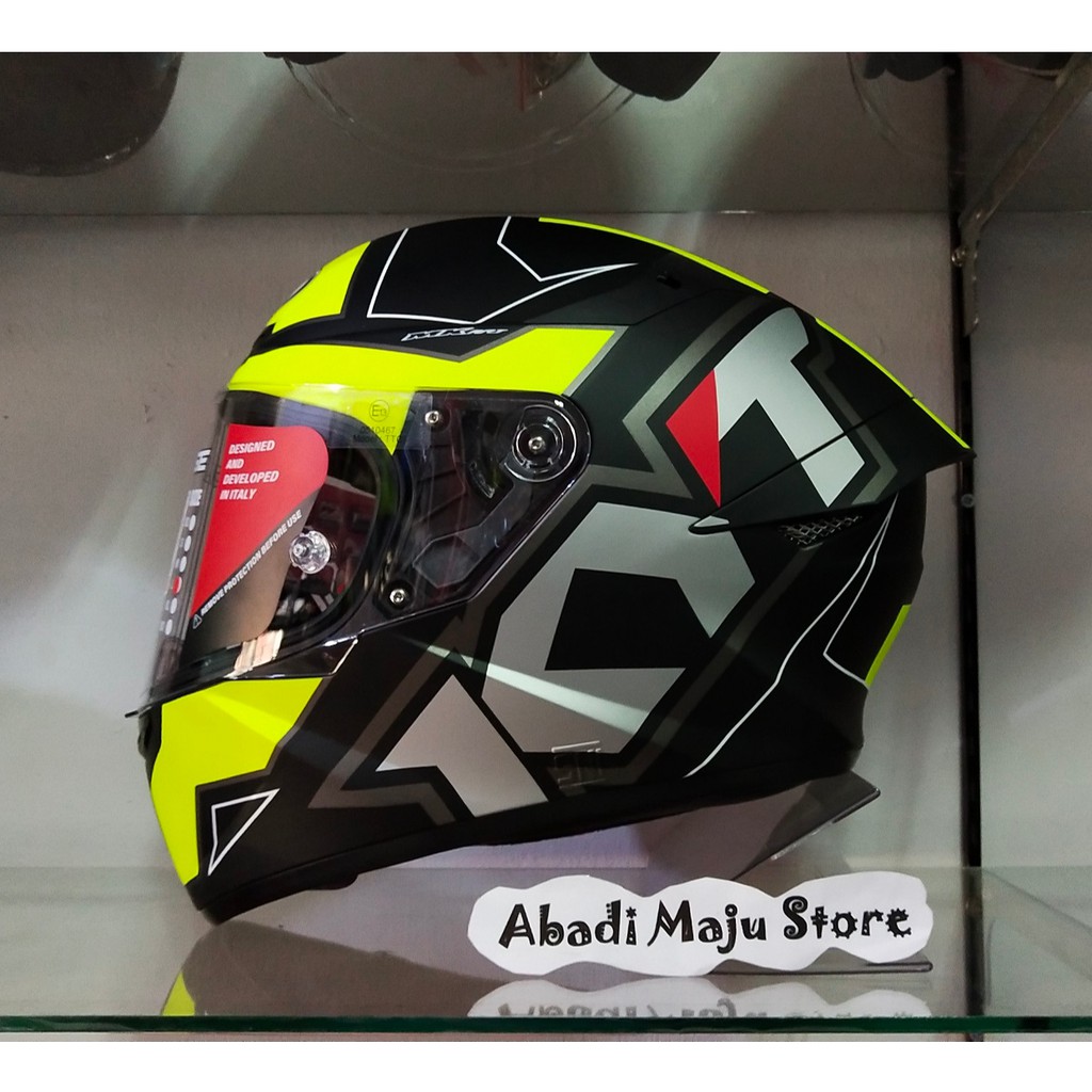 Helm KYT TT COURSE Electron Yellow Black Doff Original