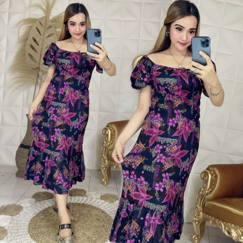 Dress Smok ARABELLA Daster Seksi Daster Santai Daster Cantik Daster Panjang Dress Rayon Daster Rayon