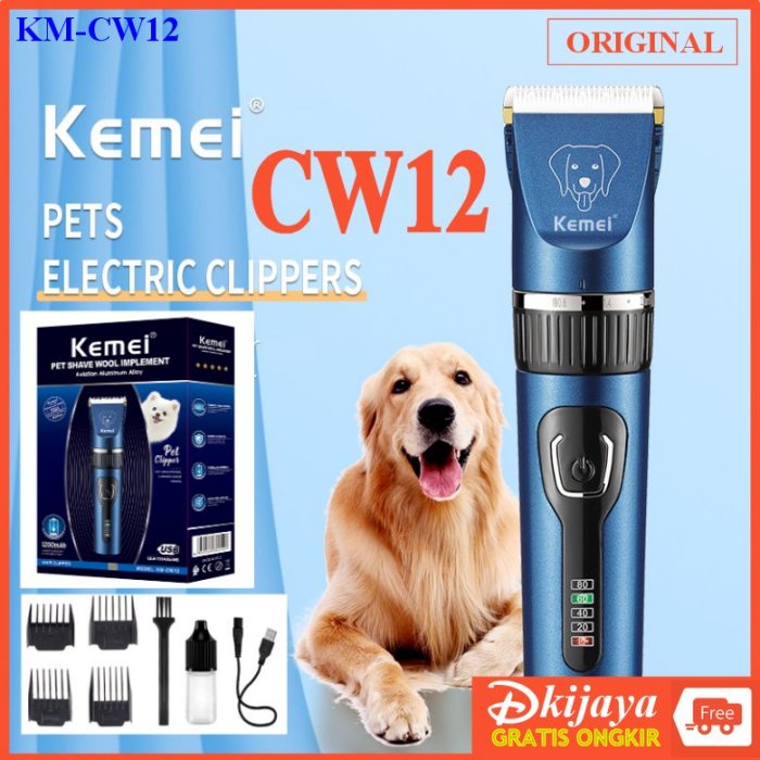 KEMEI 1053 PET CLIPPER Alat Cukur Bulu Hewan Peliharaan Cukuran Anjing Kucing KM107 GTS888