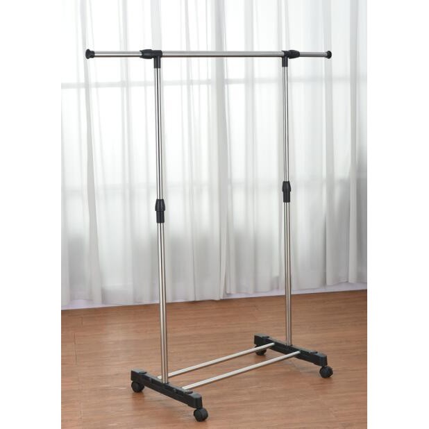 (2KG) SHENAR SINGLE CLOTH HANGER / RAK GANTUNG (STAND HANGER) DENGAN 4 RODA / RAK GAMIS / RAK RODA / RAK HANGER