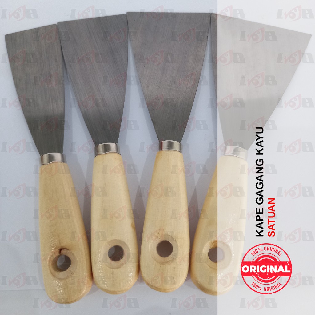 Kape Gagang Kayu Scrap Scraper 1.5 - 3.5 inci Plat Baja Elastis Lentur