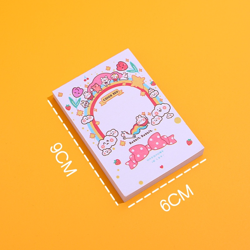 200 Lembar / Set Kertas Memo Sticky Note / Post-It Motif Kotak-Kotak 4 Desain Untuk Pelajar