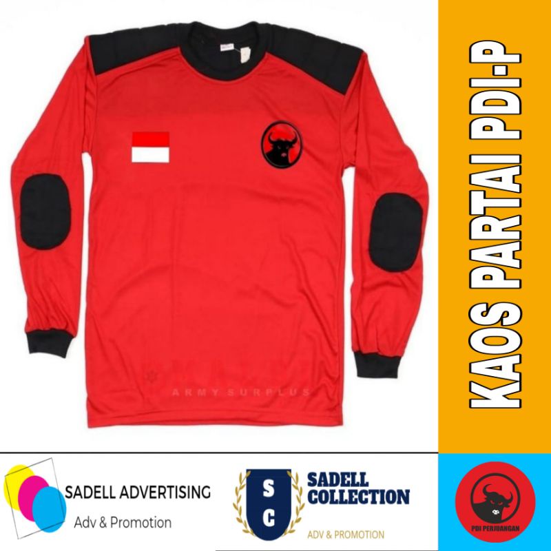 Kaos PDI-P Kaos Partai PDI-P Lengan Panjang