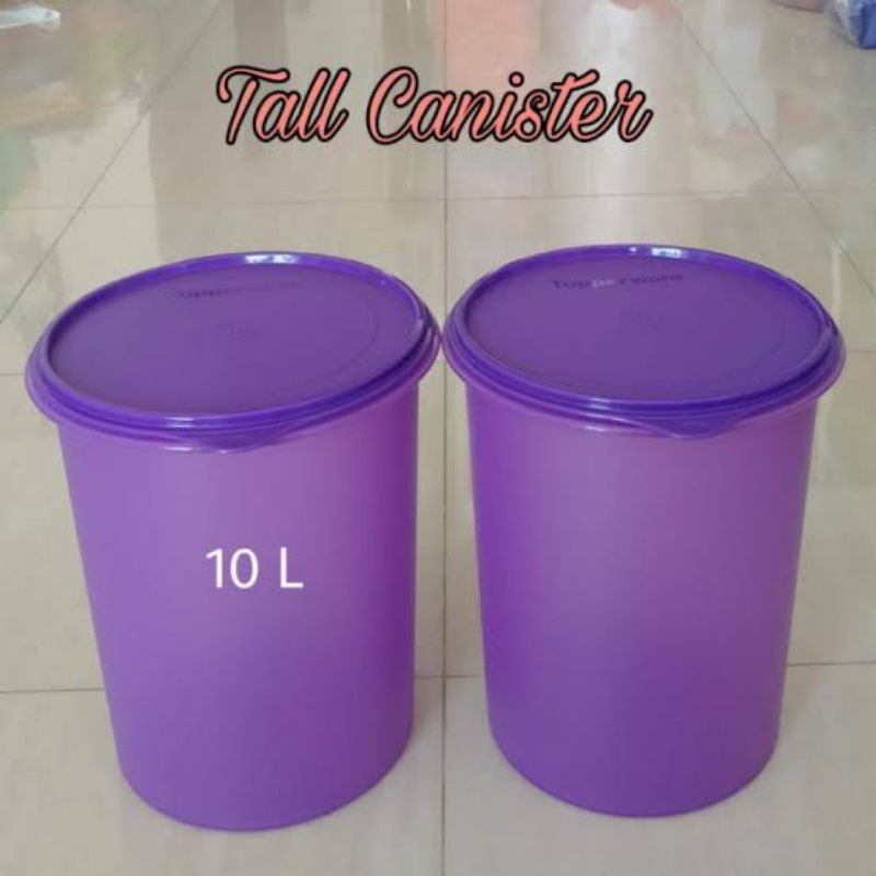 Tall canister 10L ungu/wadah kerupuk/lodong snack