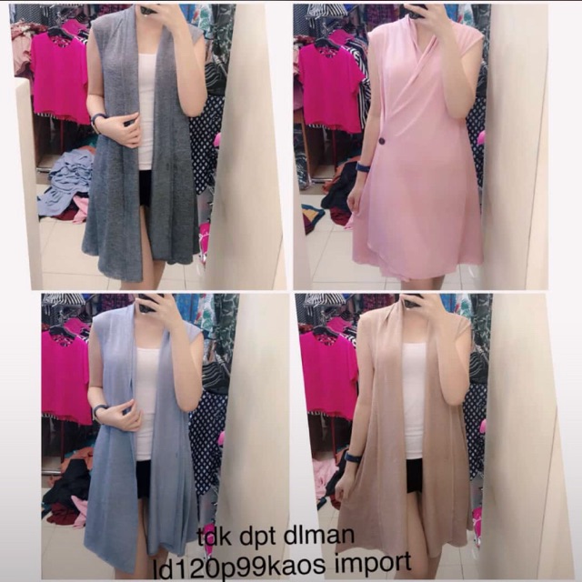 Cardigan 2 model bahan kaos import