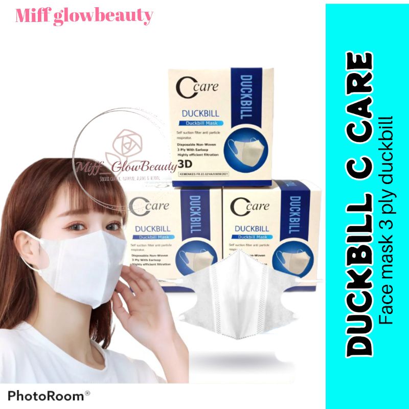 MASKER DUCKBIL EMBOS GARIS NEW C CARE SEPERTI SENSI 3PLY ISI