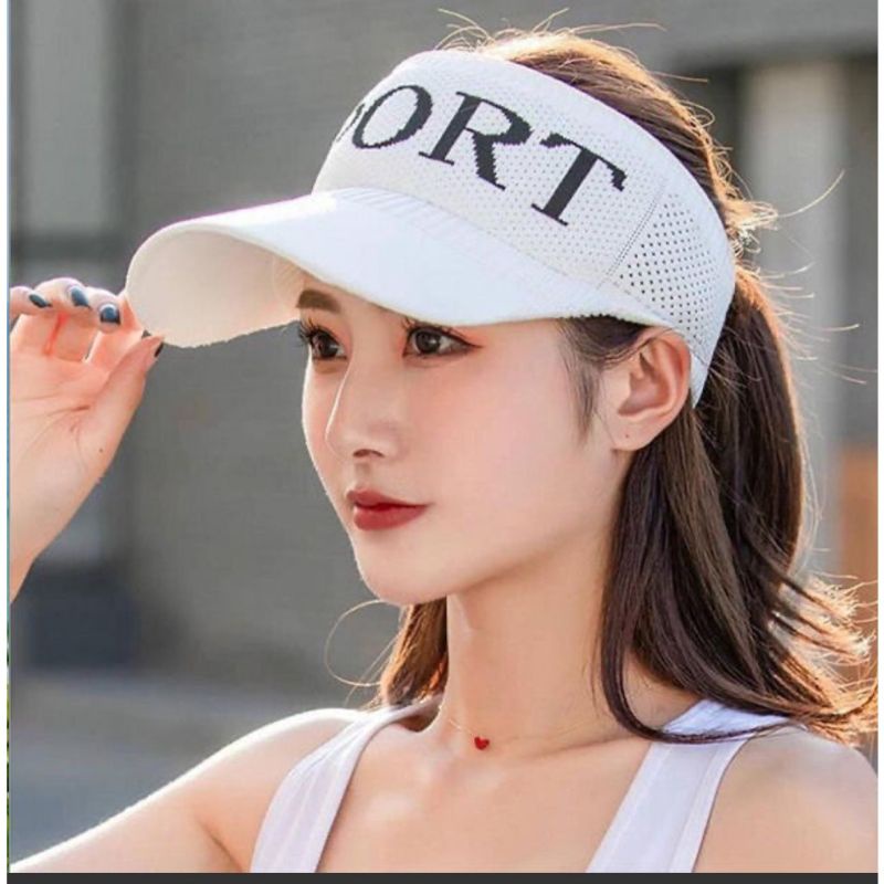 Topi Sport Rajut Wanita Outdoor Senam Golf Jogging