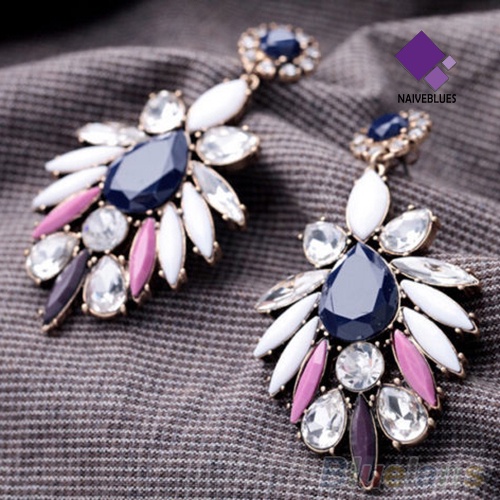 Anting Stud Berlian Imitasi Shiny Untuk Wanita