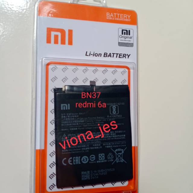 baterai redmi 6 6a 6 pro 5 plus baterai xiaomi redmi 6a baterai xiaomi bn37 baterai redmi 5 plus