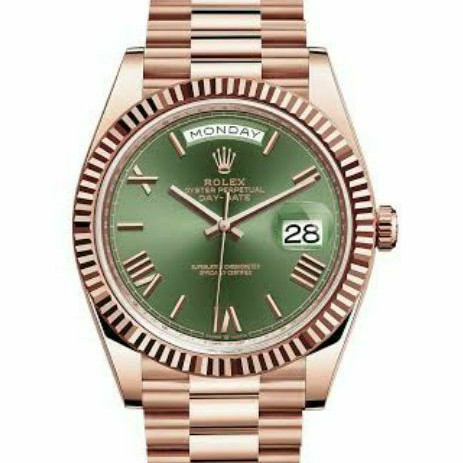 Rolex Day-Date 40 Everose Gold Green Dial Noob 904L Terbaik