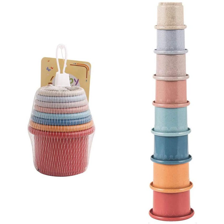 STACKING CUP TOYS 8Pcs | Mainan edukasi susun gelas bayi | baby education toys