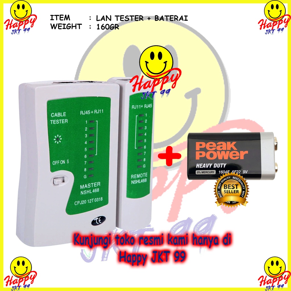 [ HAPPY JKT 99 ] LAN TESTER MASTER NSS-468A LEN RJ45 RJ11  ORIGINAL