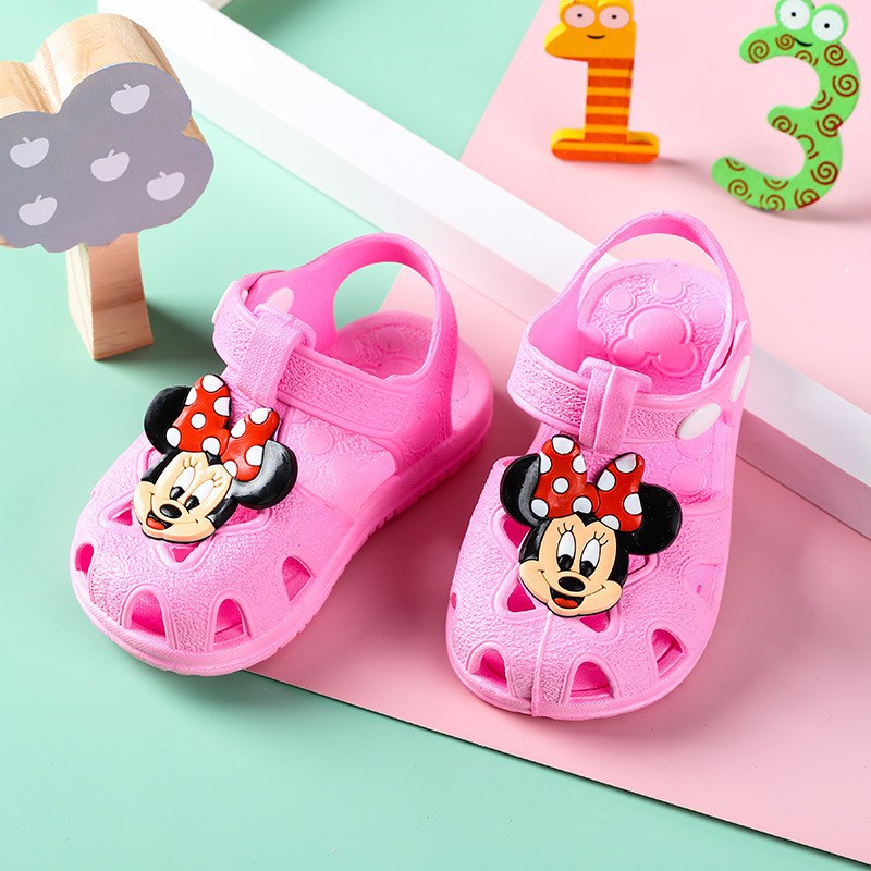 LittleAaron HAPPY MK Sepatu Sandal Anak Laki Laki Perempuan Bahan Karet Model Lucu 0-5 Tahun Import