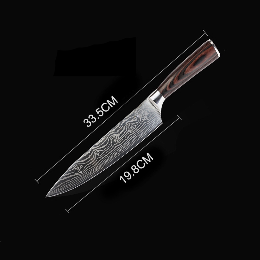 Pisau Daging Super Tajam Original Pisau Baja Damaskus Piso Chef Knife