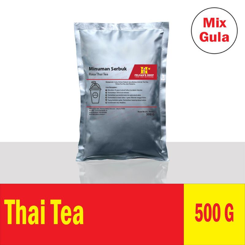 

(500gr) Thai tea / es blended / bubuk minuman / felhan