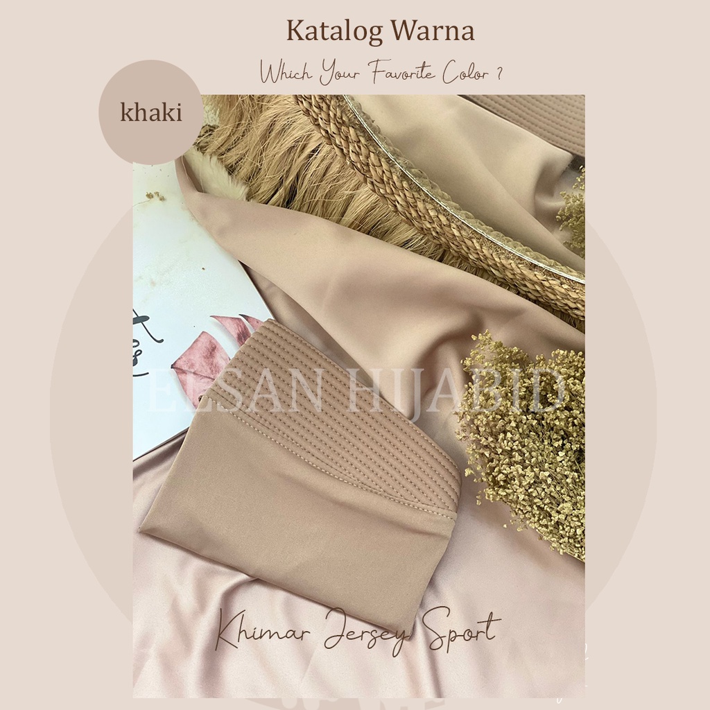 Hijab sport / Khimar Jersey Sport premuim grade A-Jersey Sport Khaki