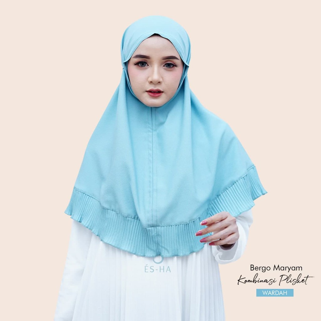 Hijab Instan Premium // Bergo Maryam Rempel Plisket // Bergo Tali Plisket Diamond Italiano-3
