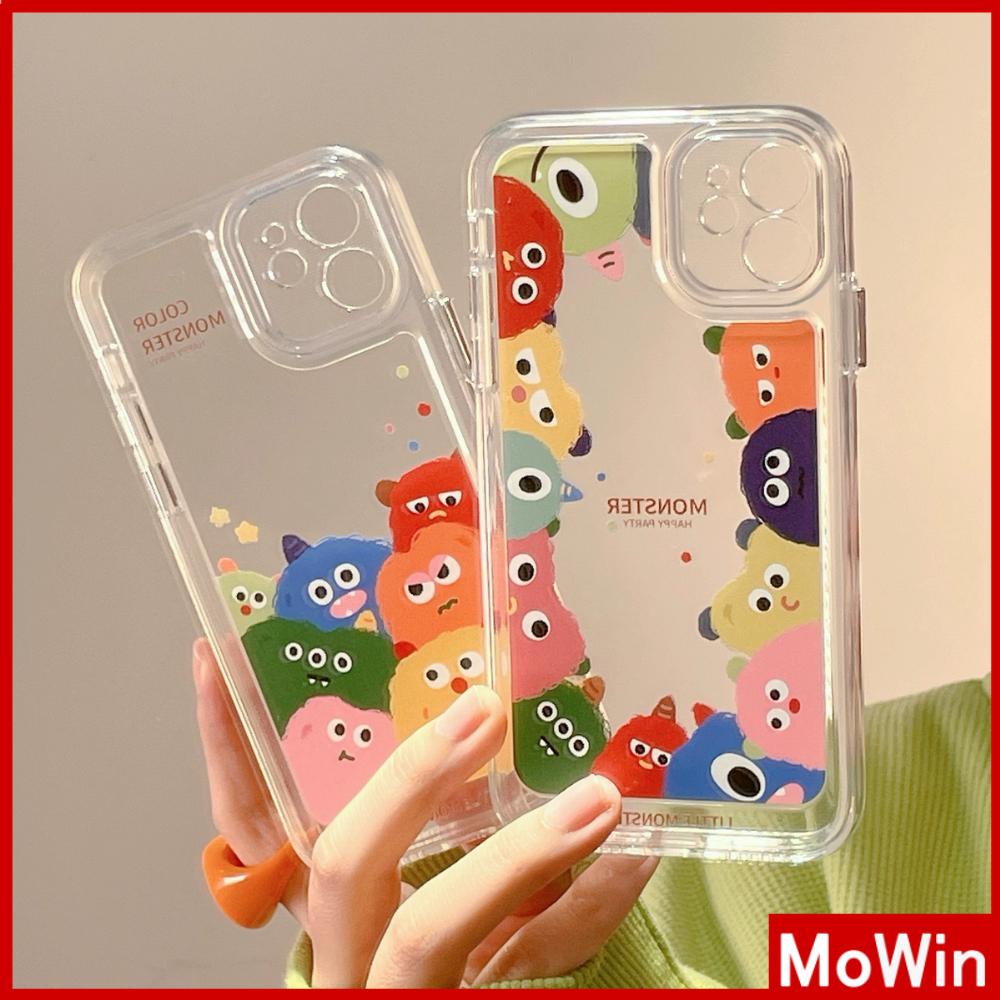 iPhone Case Silicone Soft Case Shockproof Camera Cover Protection Plating Button Cute Cartoon Monster Compatible For iPhone 11 iPhone 13 Pro Max iPhone 12 Pro Max iPhone 7 Plus