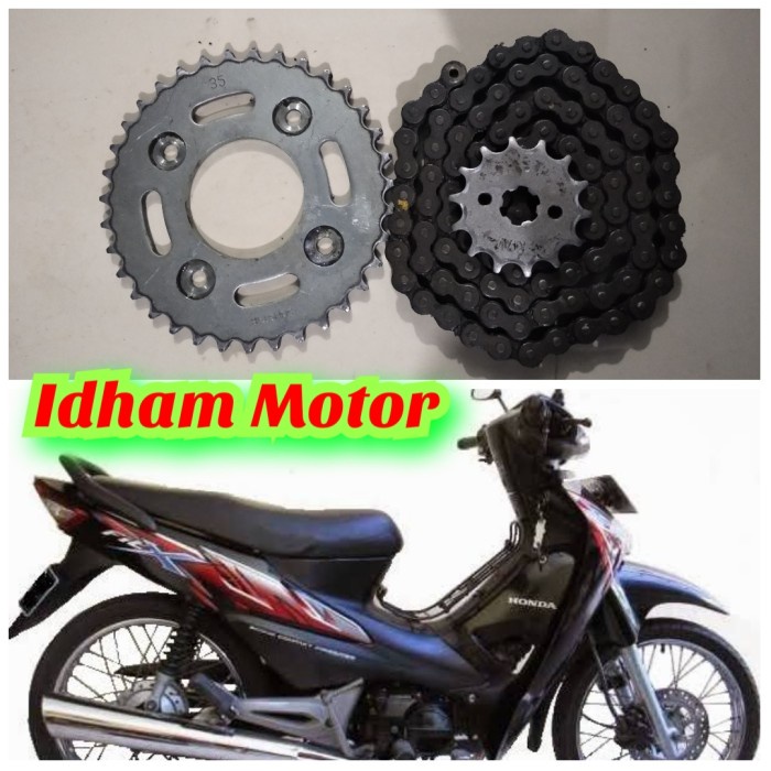 Murah - Gir Rantai 1 set motor Supra fit new Supra fit S
