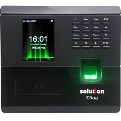 Solution X609 Mesin Absensi Wajah / Muka Fingerprint Absen Sidik Jari