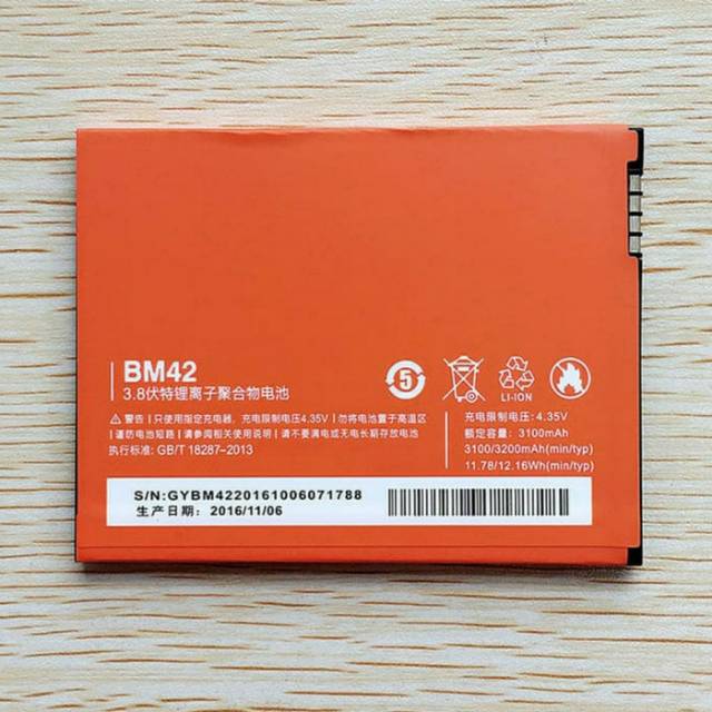 Baterai Batre Battery Xiaomi BM42 Redmi Note BM 42 Redmi Note 1 Ori