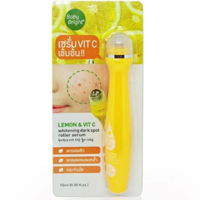 (READY) Baby Bright Lemon &amp; Vit C Whitening Dark Spot Roller Serum