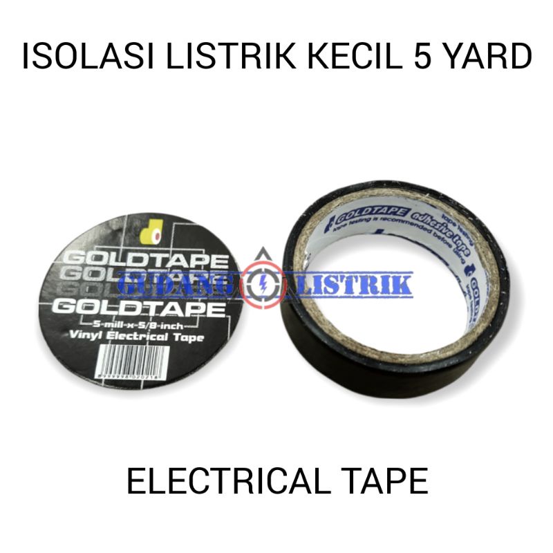 

Isolasi Kabel Listrik GOLDTAPE Kecil 0.18mm 5 Yard