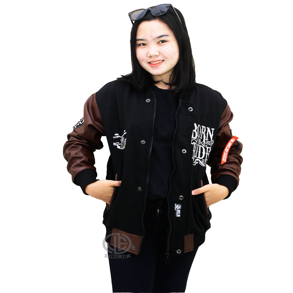 Jaket Karlit Baseball Varsity To Ride JEC ID Distro -Jacket Motor - Jaket Kulit - Jaket Pria