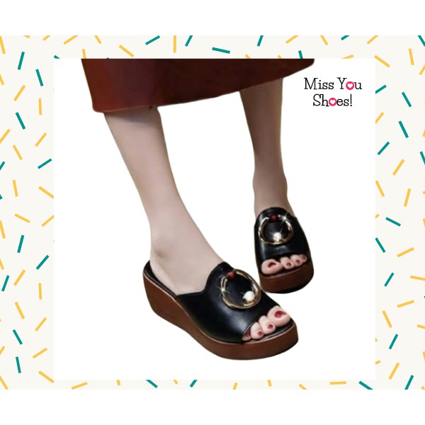 Terbaru dan terlaris Wedges Wanita Pesta Selop Kokop 2 WARNA bisa cod termurah banget lohhhh