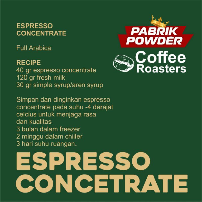 Espresso cair /Konsentrat kopi 500 ml - Full Arabica