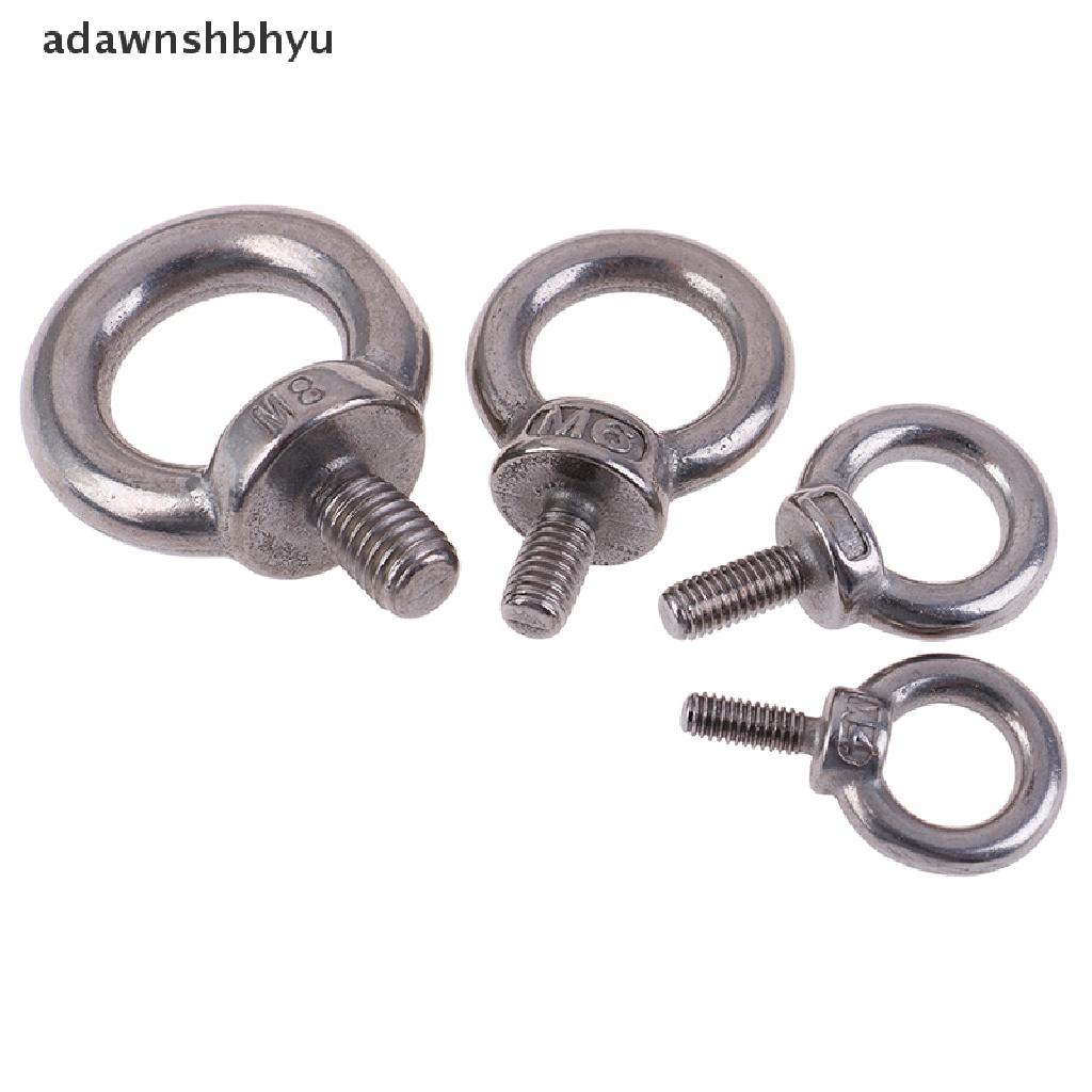 Adawnshbhyu 1Pc 304alat Sekrup Mata Angkat Laut Bahan Stainless Steel Ring Loop Hole Untuk Eyebolt