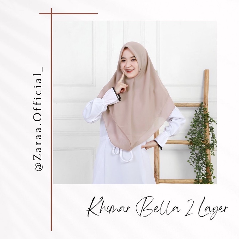Khimar Bella 2 Layer/Hijab Instant 2 Layer