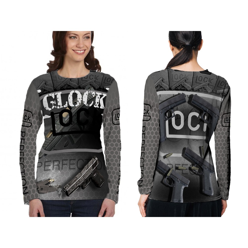 [Riashop] Kaos GLOCK Wanita Lengan Panjang | Long Sleeve Shirt GLOCK Wanita | GLOCK