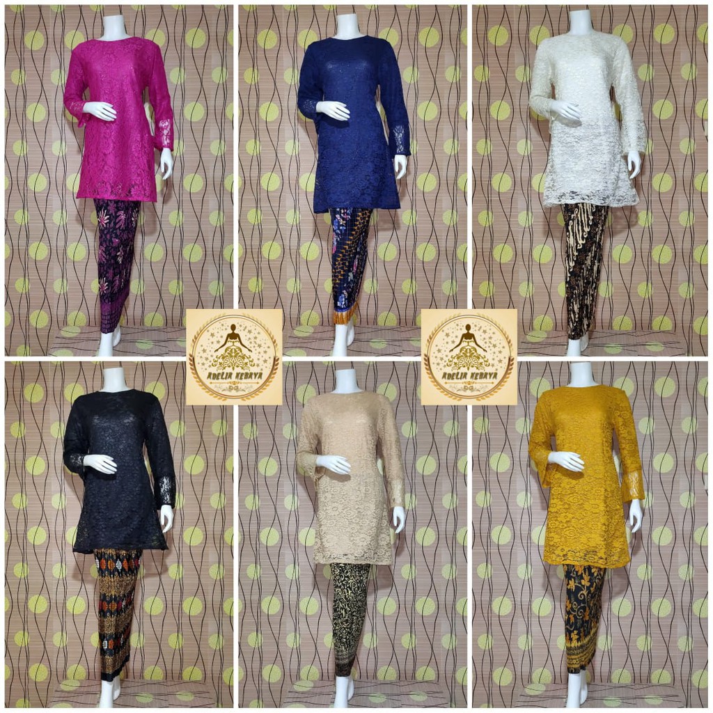 ADE&gt; SET KEBAYA SALSA REALPICT / BRUKAT TUNIK MODERN / BAJU KEBAYA BRUKAT / KEBAYA TUNIK  MODERN