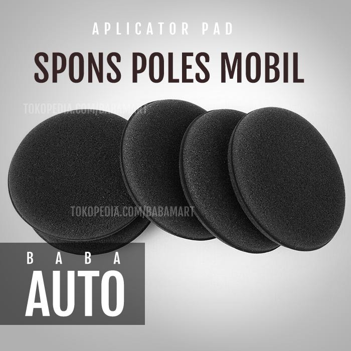 Busa Poles Mobil Motor Hitam Aplikator pad Hitam Tebal Lentur