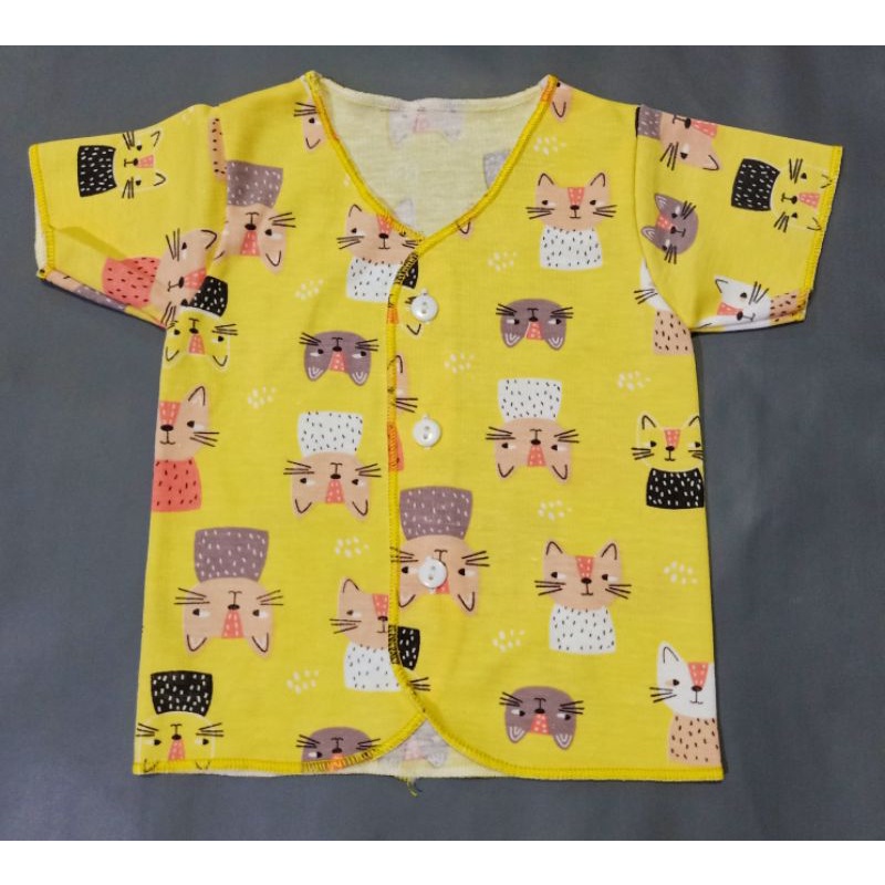 Baju Bayi Pendek Y-Lin SNI Size New Born 100% Katun Halus Atasan Bayi Baru Lahir Lengan Pendek SNI Y-Lin-5
